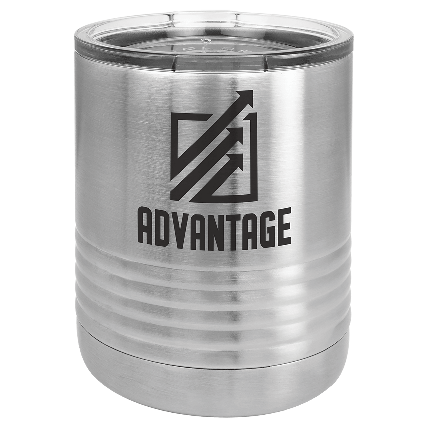 Stainless Steel Polar Camel 10 oz. Vacuum Insulated Ringneck Tumbler with Clear Lid