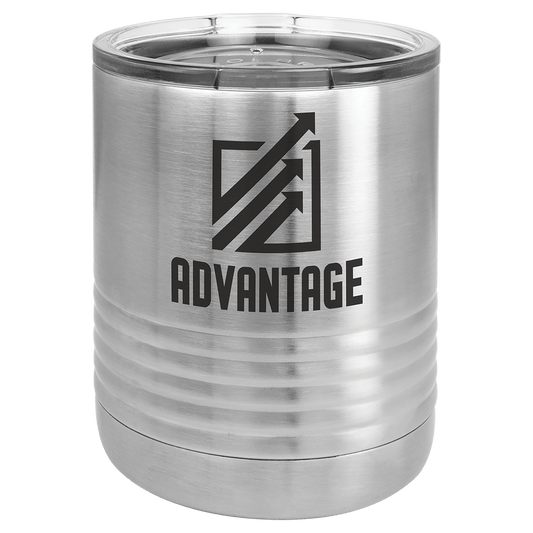 Stainless Steel Polar Camel 10 oz. Vacuum Insulated Ringneck Tumbler with Clear Lid