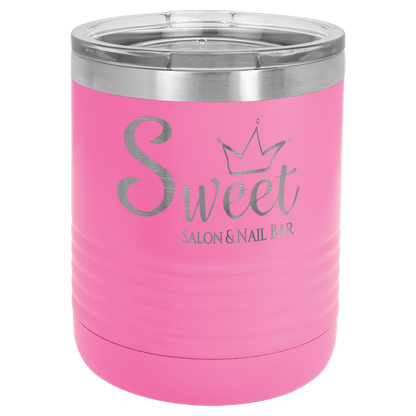 Pink Polar Camel 10 oz. Vacuum Insulated Ringneck Tumbler with Clear Lid