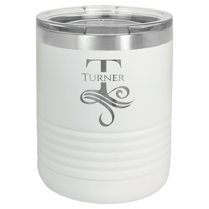 White Polar Camel 10 oz. Vacuum Insulated Ringneck Tumbler with Clear Lid