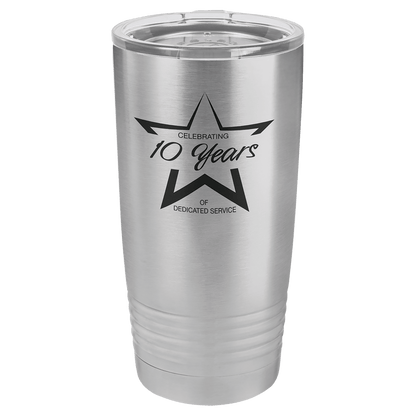 Stainless Steel Polar Camel 20 oz. Ringneck Tumbler with Logo Lid