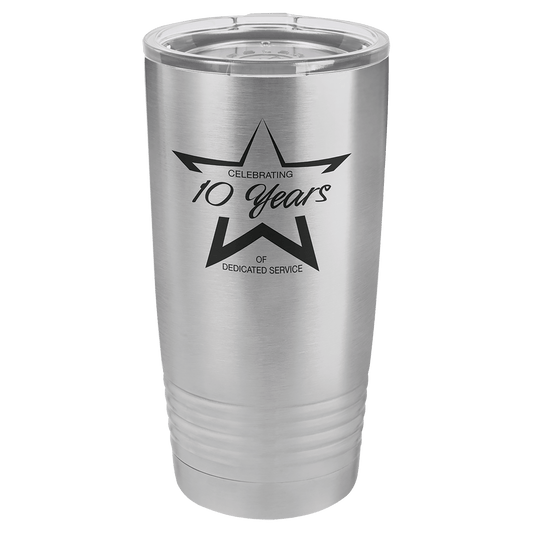 Stainless Steel Polar Camel 20 oz. Ringneck Tumbler with Logo Lid