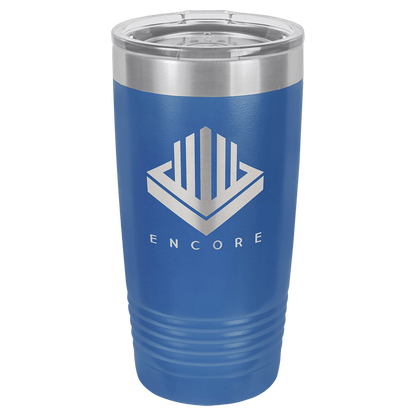 Royal Blue Polar Camel 20 oz. Ringneck Tumbler with Logo Lid