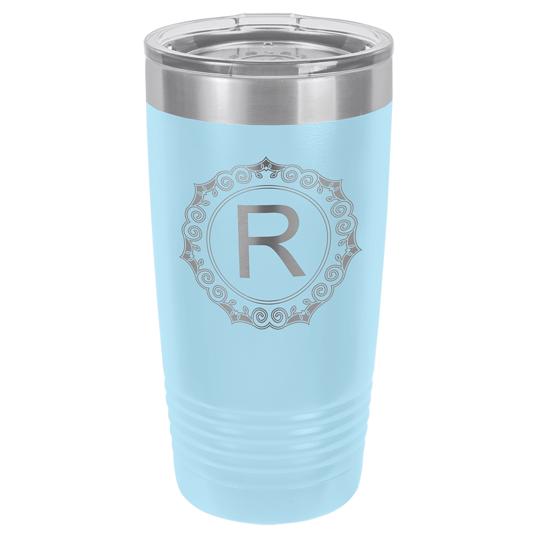 Light Blue Polar Camel 20 oz. Ringneck Tumbler with Logo Lid