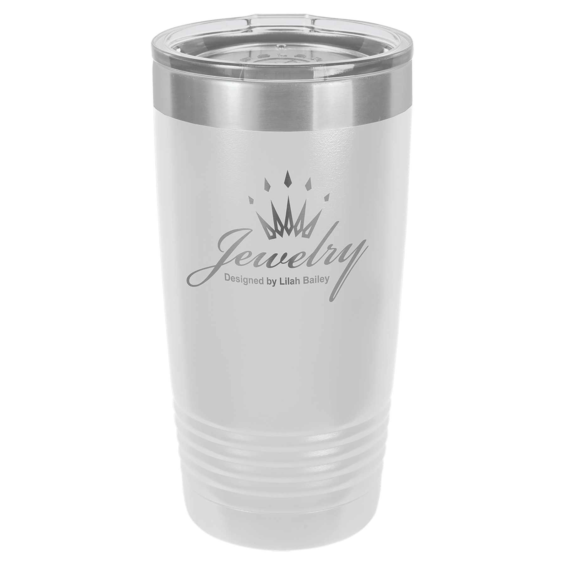 White Polar Camel 20 oz. Ringneck Tumbler with Logo Lid