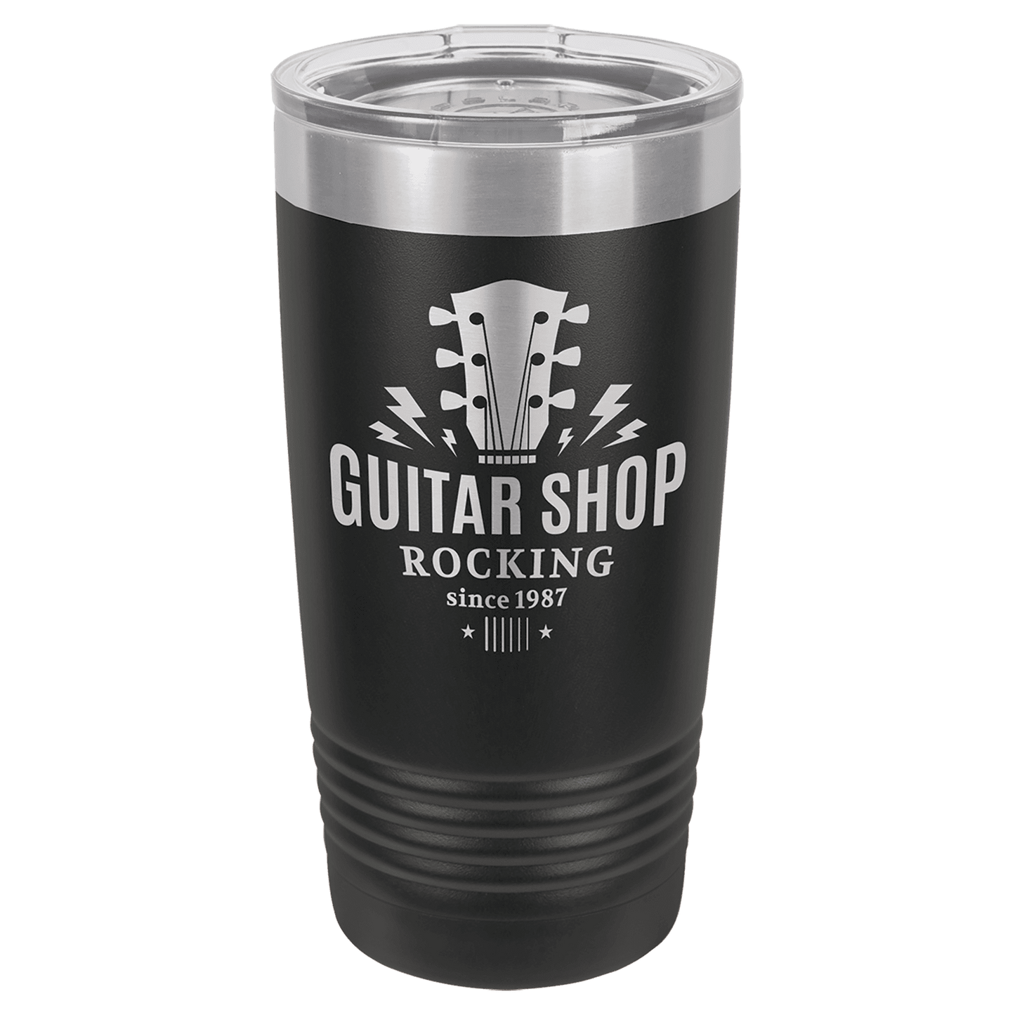 Black Polar Camel 20 oz. Ringneck Tumbler with Logo Lid