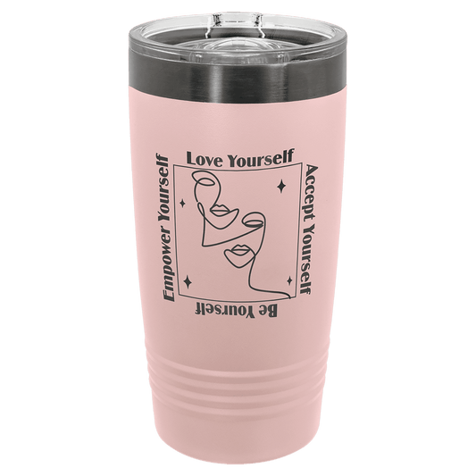 Blush Ghost Black Polar Camel 20 oz. ION-Plated Ringneck Tumbler with Slider Lid