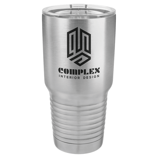 Stainless Steel Polar Camel 30 oz. Ringneck Tumbler with Logo Lid
