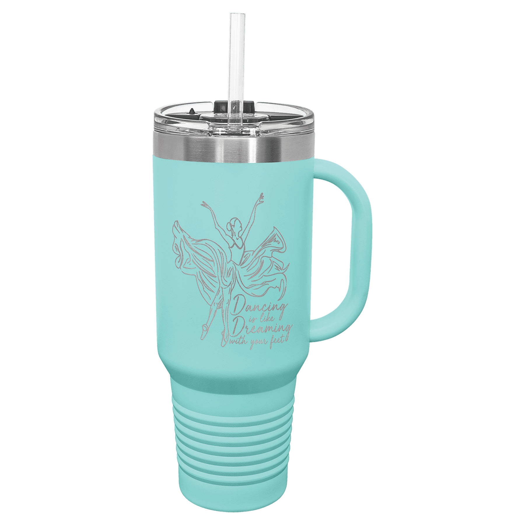 Teal Polar Camel 40 oz. Travel Mug with Snap Lid & Straw
