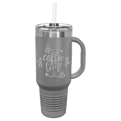 Dark Gray Polar Camel 40 oz. Travel Mug with Snap Lid & Straw