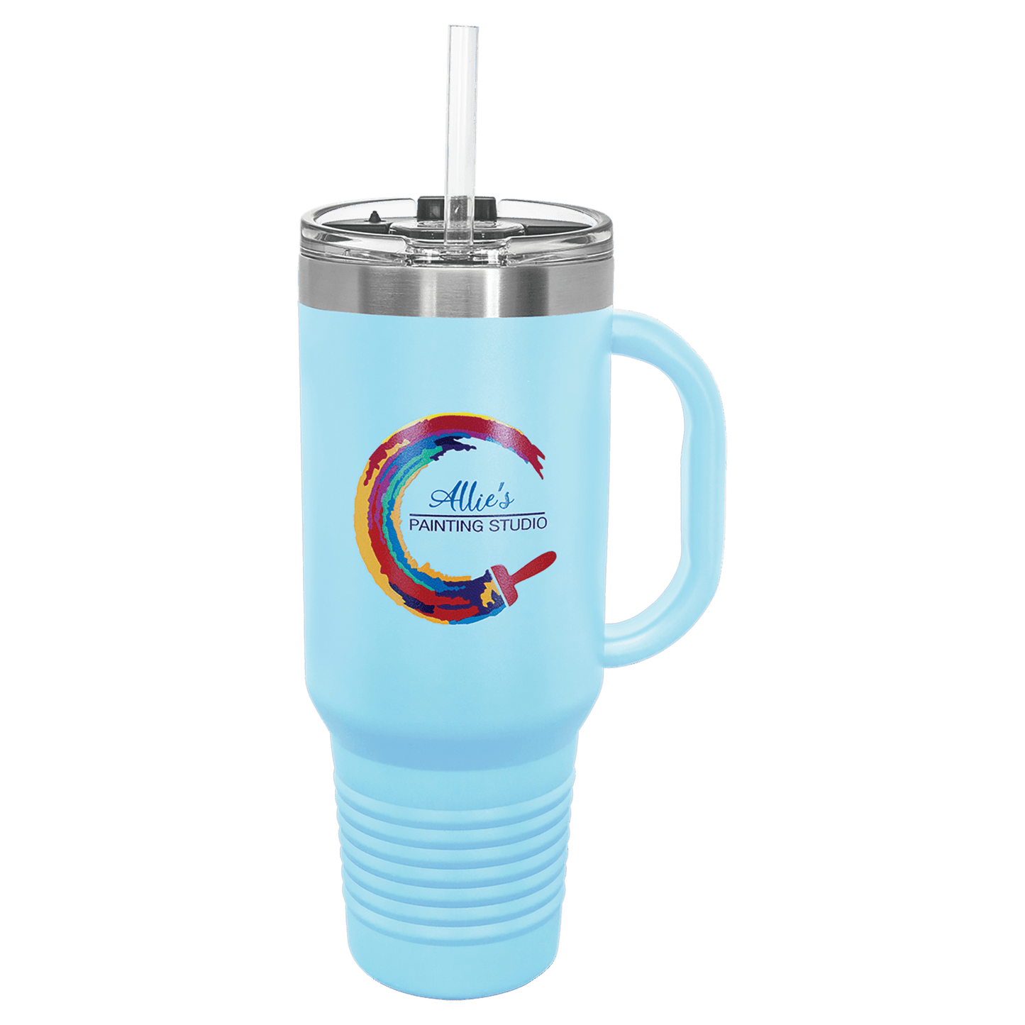 Light Blue Polar Camel 40 oz. Travel Mug with Snap Lid & Straw