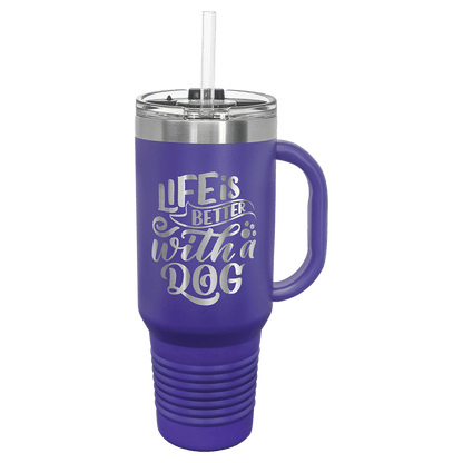 Purple Polar Camel 40 oz. Travel Mug with Snap Lid & Straw