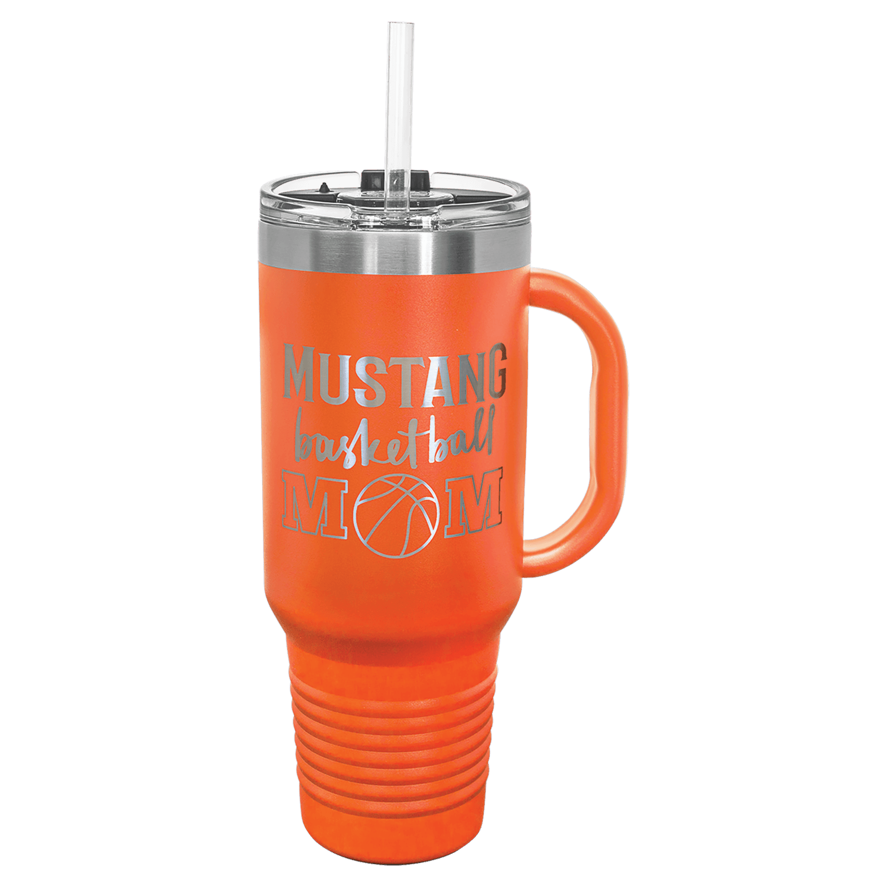 Orange Polar Camel 40 oz. Travel Mug with Snap Lid & Straw