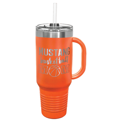 Orange Polar Camel 40 oz. Travel Mug with Snap Lid & Straw