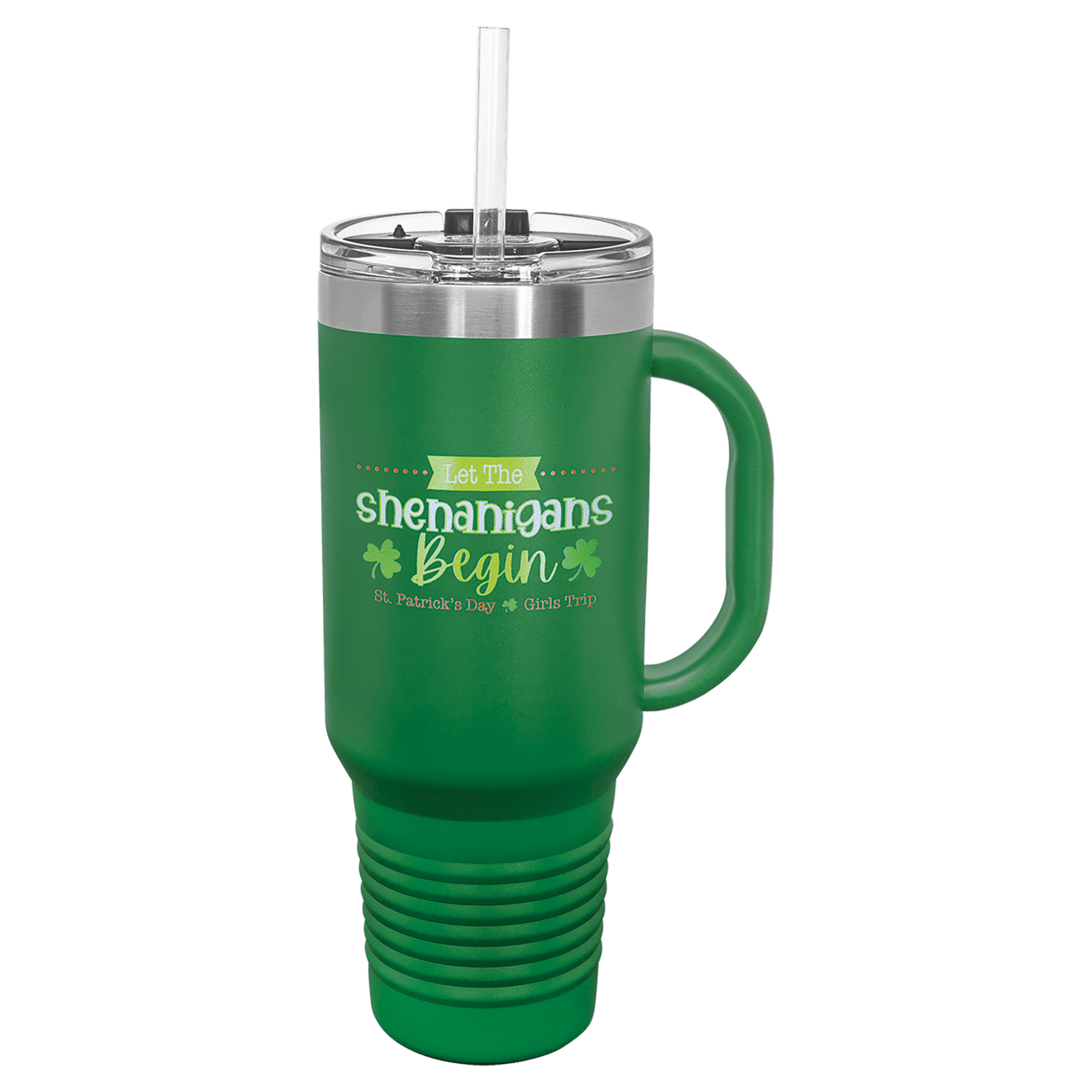 Green Polar Camel 40 oz. Travel Mug with Snap Lid & Straw