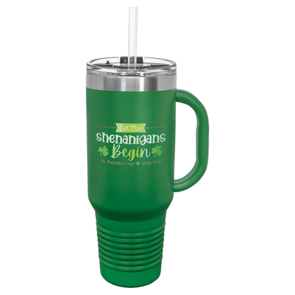 Green Polar Camel 40 oz. Travel Mug with Snap Lid & Straw