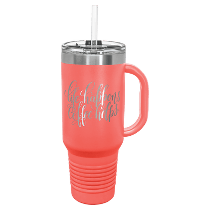 Coral Polar Camel 40 oz. Travel Mug with Snap Lid & Straw