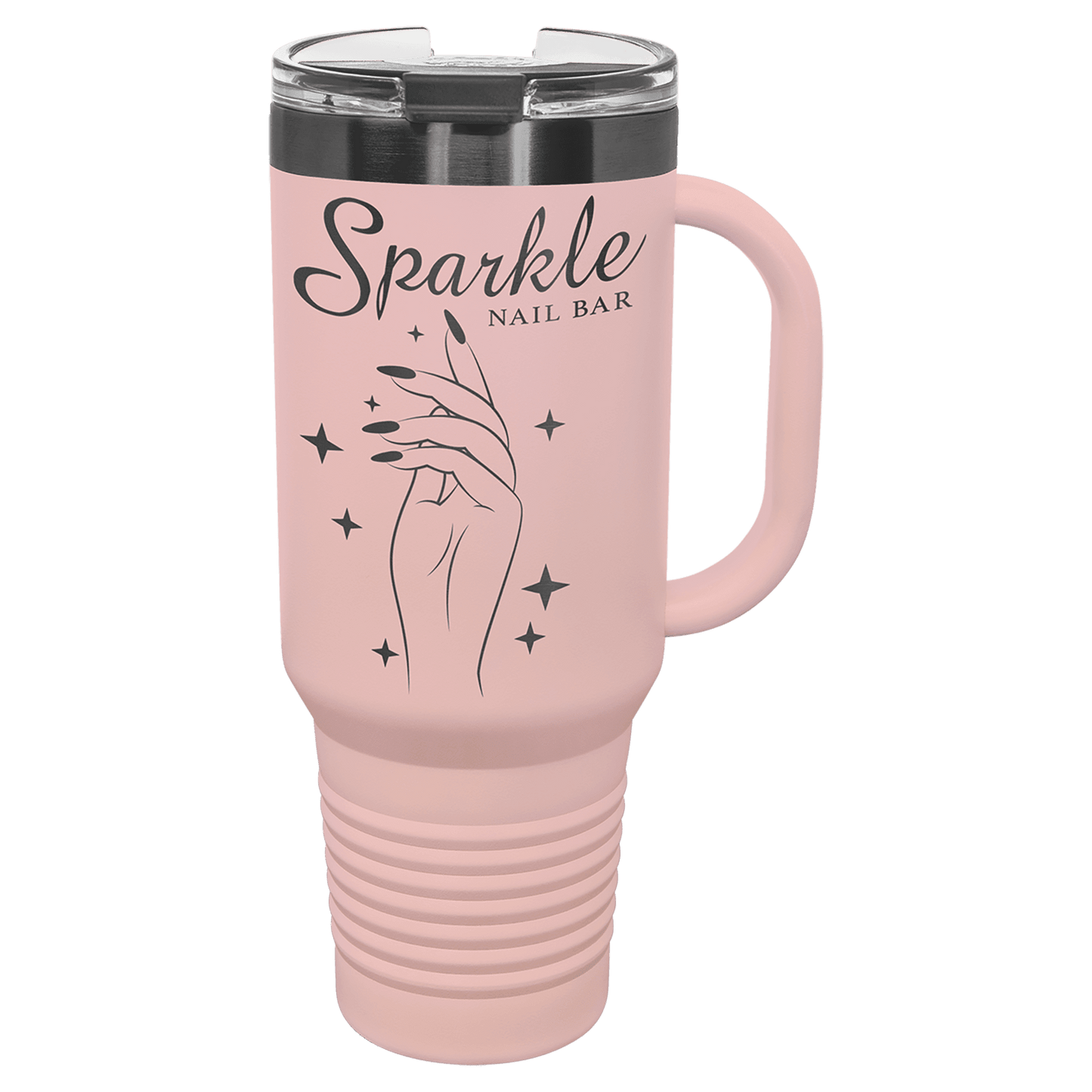 Blush Ghost Black Polar Camel 40 oz. Travel Mug with Handle & Straw