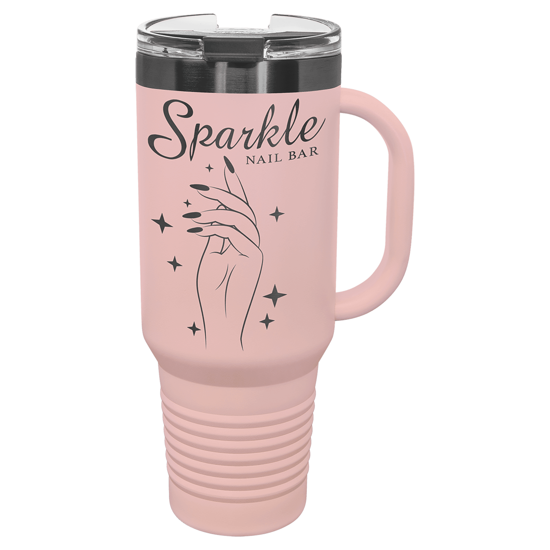 Blush Ghost Black Polar Camel 40 oz. Travel Mug with Handle & Straw