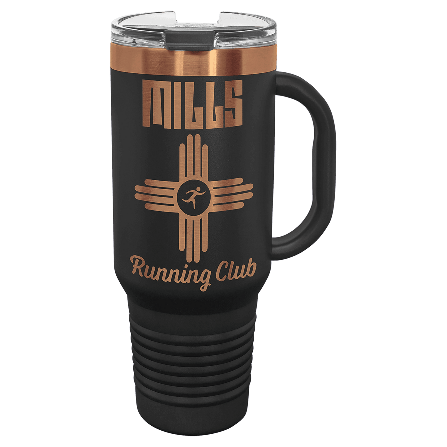 Black Rose Gold Polar Camel 40 oz. Travel Mug with Handle & Straw
