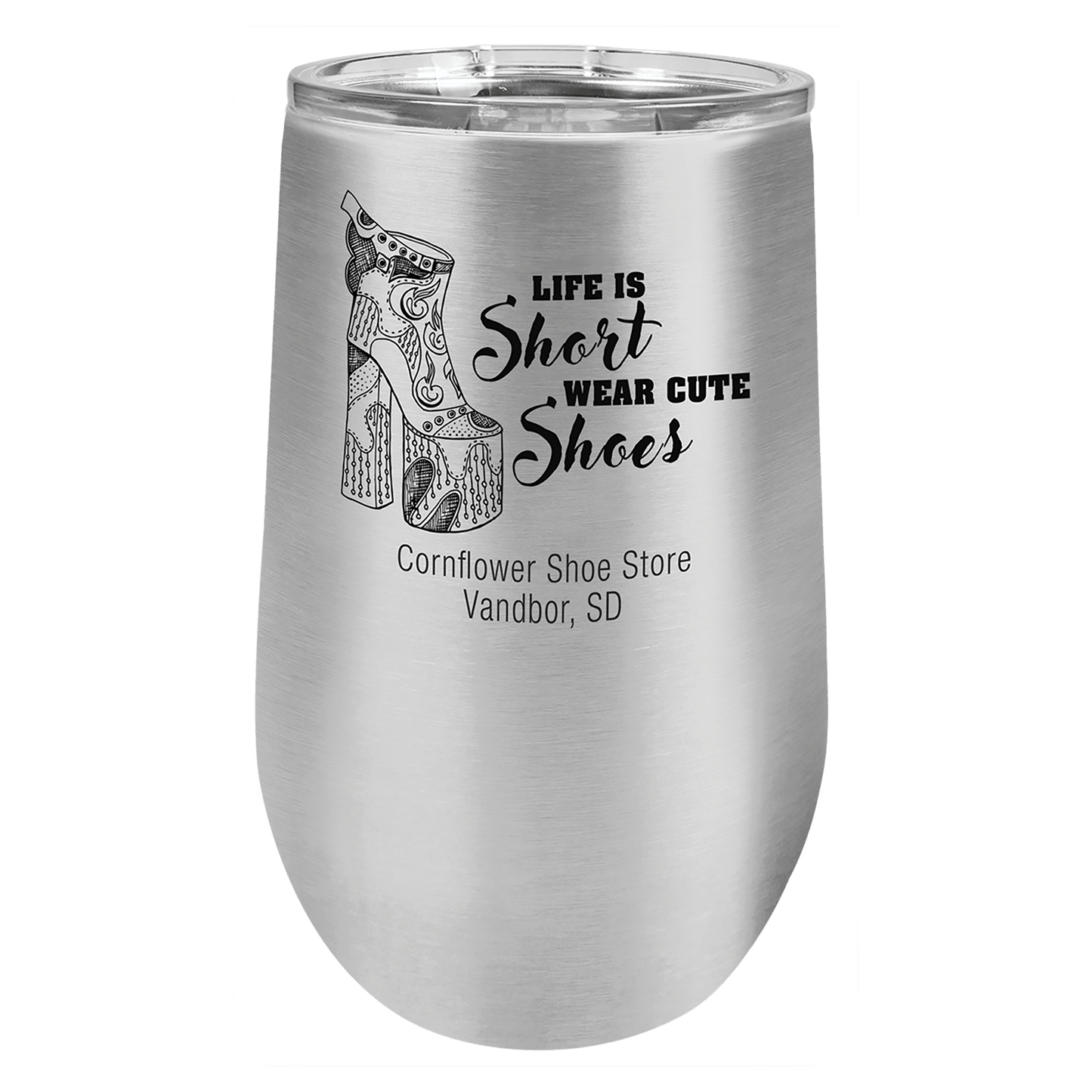 Stainless Steel Polar Camel 16 oz. Vacuum Insulated Stemless Tumbler with Lid