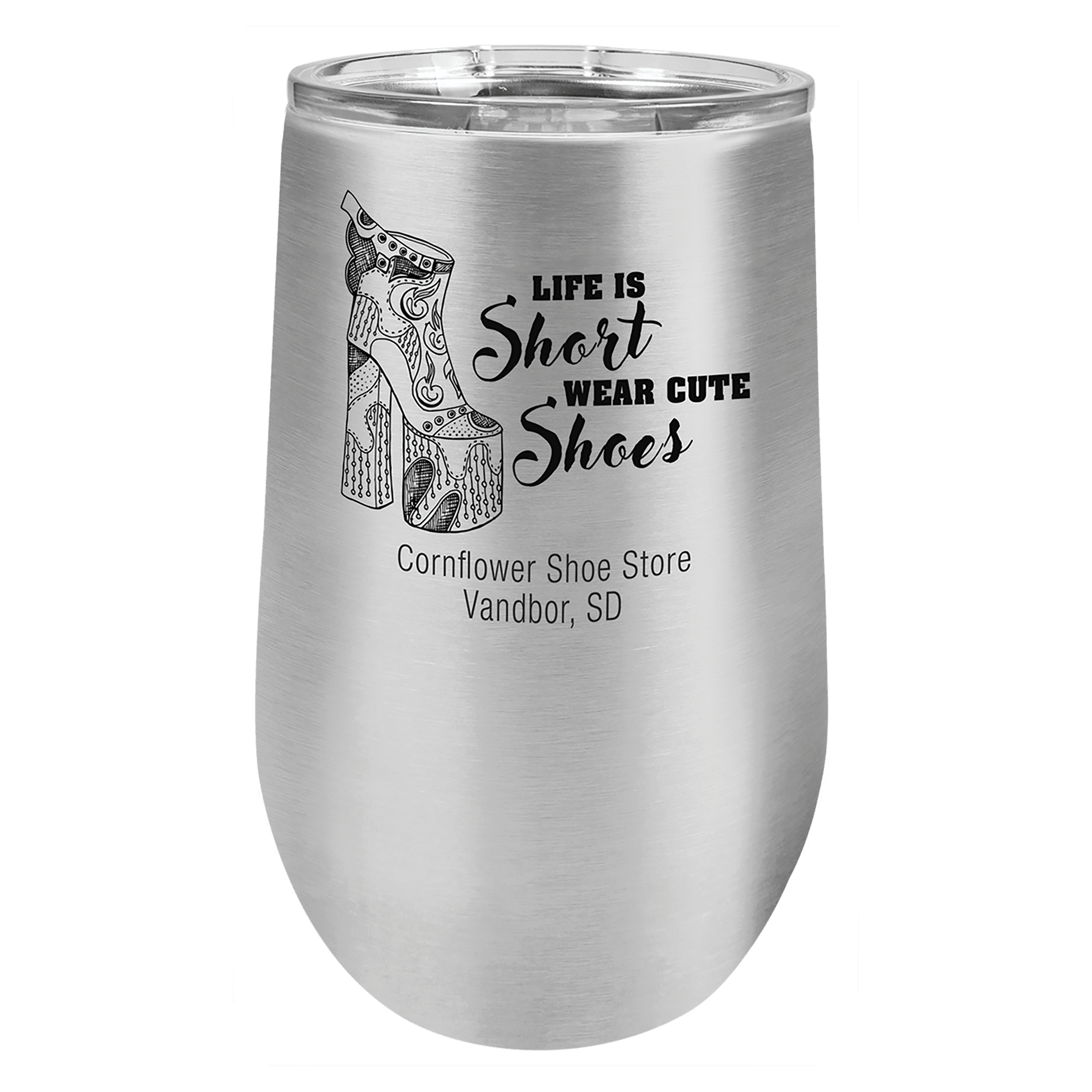 Stainless Steel Polar Camel 16 oz. Vacuum Insulated Stemless Tumbler with Lid