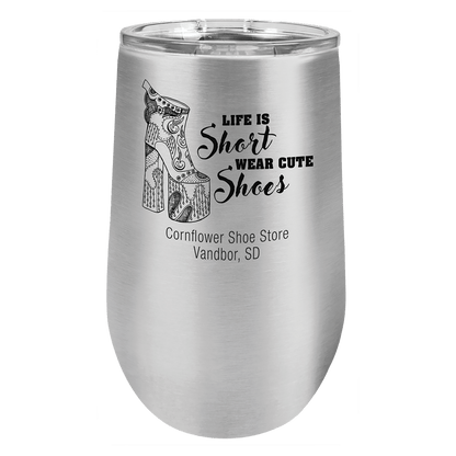 Stainless Steel Polar Camel 16 oz. Vacuum Insulated Stemless Tumbler with Lid