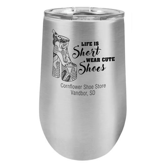 Stainless Steel Polar Camel 16 oz. Vacuum Insulated Stemless Tumbler with Lid
