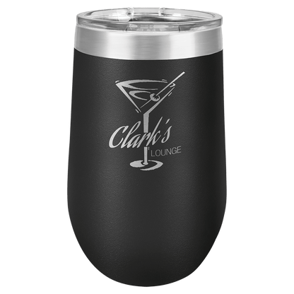 Black Polar Camel 16 oz. Vacuum Insulated Stemless Tumbler with Lid