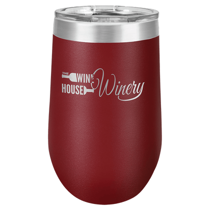 Maroon Polar Camel 16 oz. Vacuum Insulated Stemless Tumbler with Lid