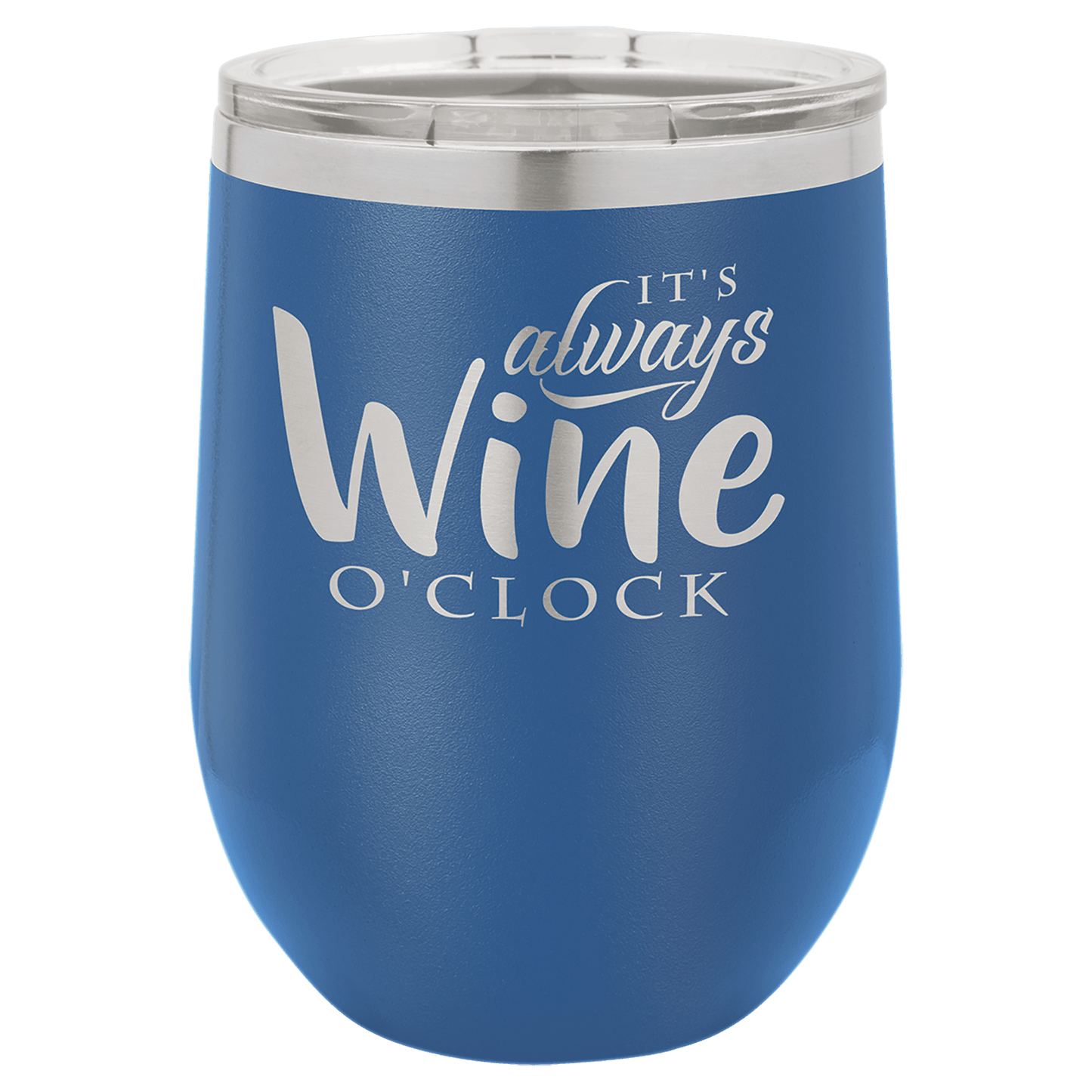 Royal Blue Polar Camel 12 oz. Vacuum Insulated Stemless Wine Tumbler with Lid