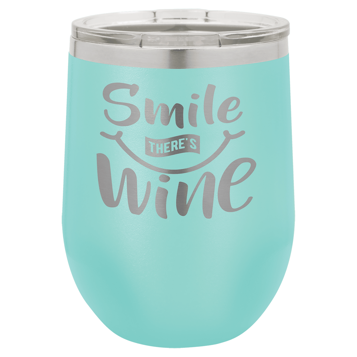 Teal Polar Camel 12 oz. Vacuum Insulated Stemless Wine Tumbler with Lid