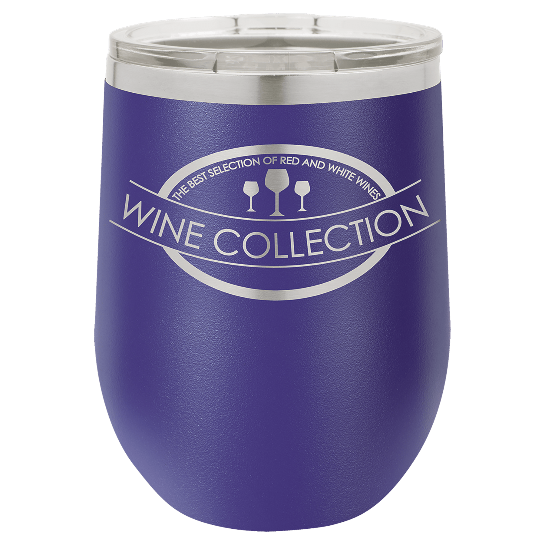 Purple Polar Camel 12 oz. Vacuum Insulated Stemless Wine Tumbler with Lid