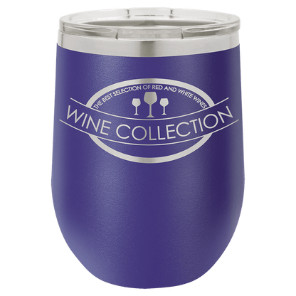 Purple Polar Camel 12 oz. Vacuum Insulated Stemless Wine Tumbler with Lid