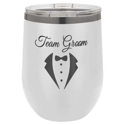 White/Ghost Black Polar Camel 12 oz. Stemless Wine Tumbler