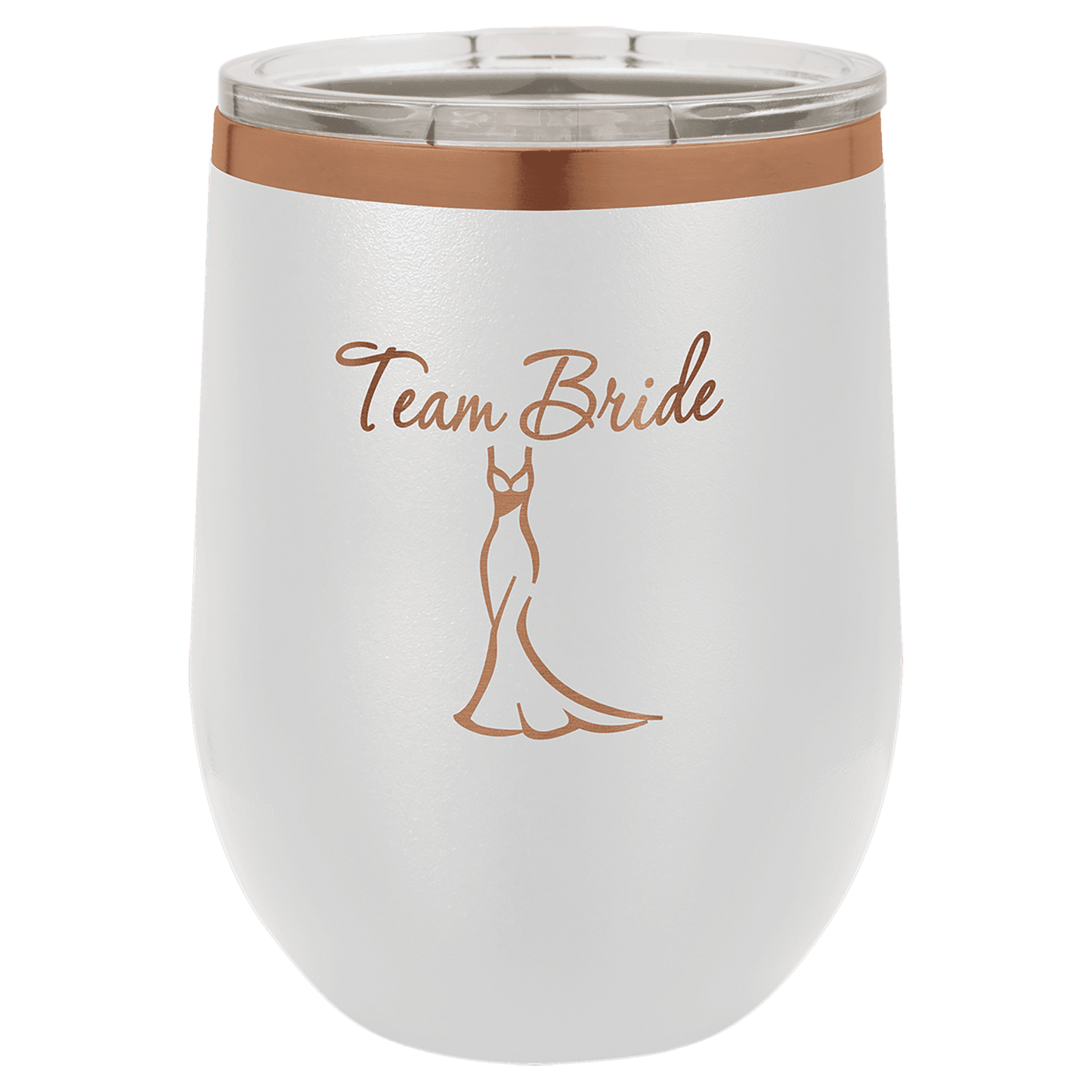 White Rose Gold Polar Camel 12 oz. Stemless Wine Tumbler
