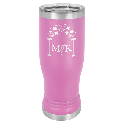 Light Purple 14 oz. Polar Camel Pilsner with Clear Lid