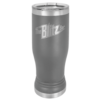 Dark Gray Polar Camel 14 oz. Pilsner with Clear Lid