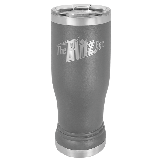 Dark Gray Polar Camel 14 oz. Pilsner with Clear Lid