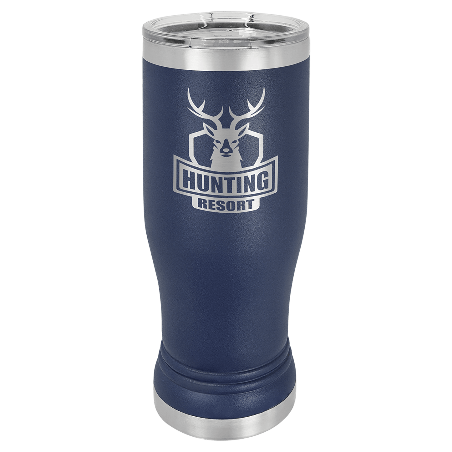 Navy Blue Polar Camel 14 oz. Pilsner with Clear Lid