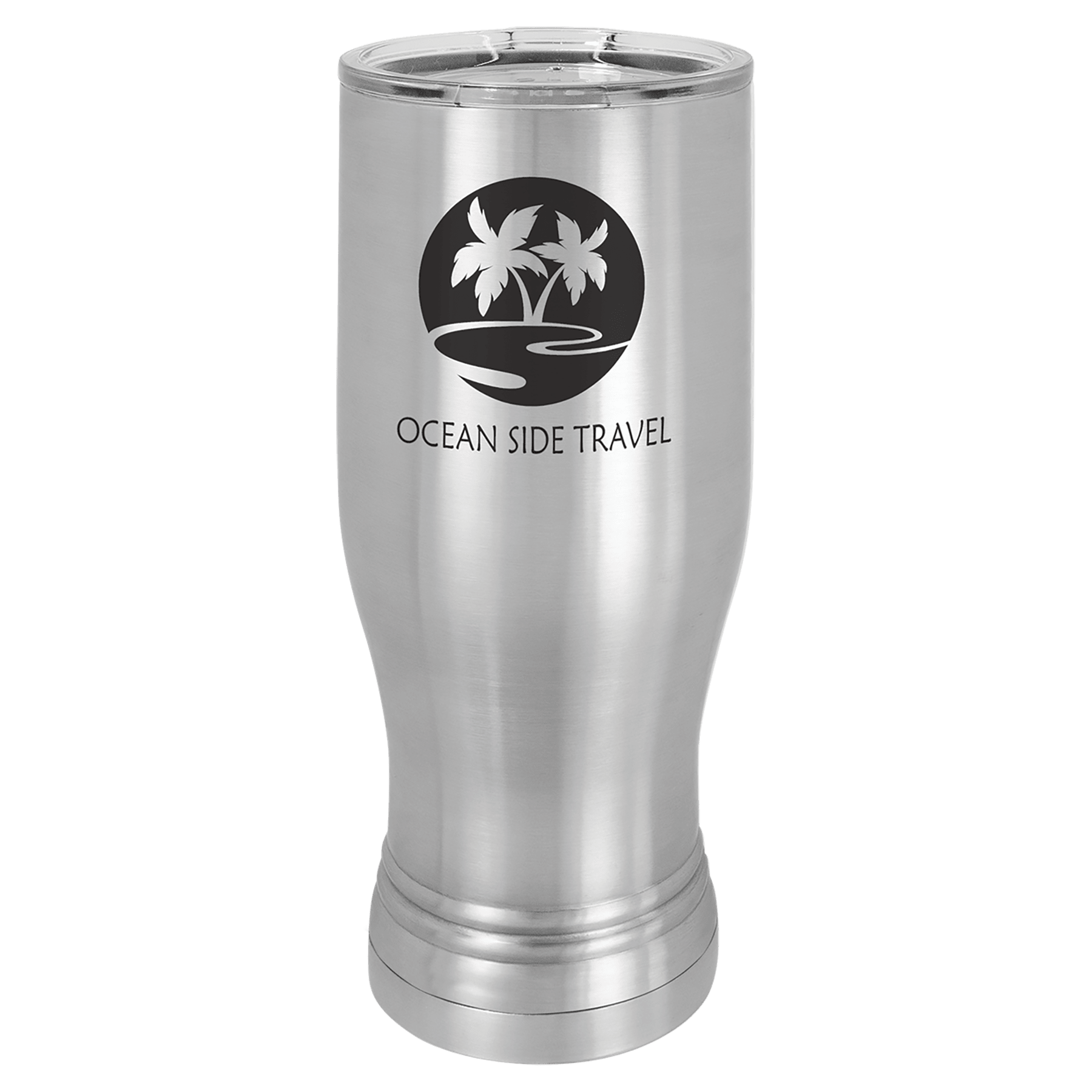 Stainless Steel Polar Camel 20 oz Pilsner with Clear Lid