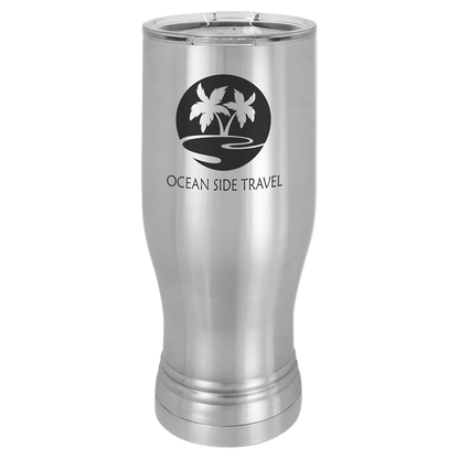 Stainless Steel Polar Camel 20 oz Pilsner with Clear Lid