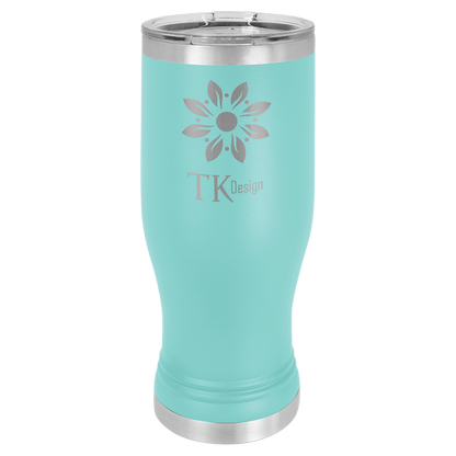 Teal Polar Camel 20 oz Pilsner with Clear Lid