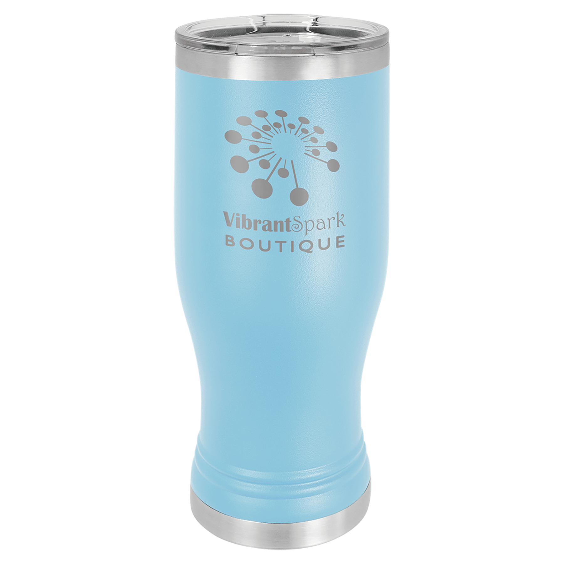 Light Blue Polar Camel 20 oz Pilsner with Clear Lid