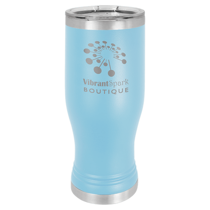 Light Blue Polar Camel 20 oz Pilsner with Clear Lid