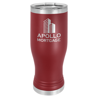 Maroon Polar Camel 20 oz Pilsner with Clear Lid