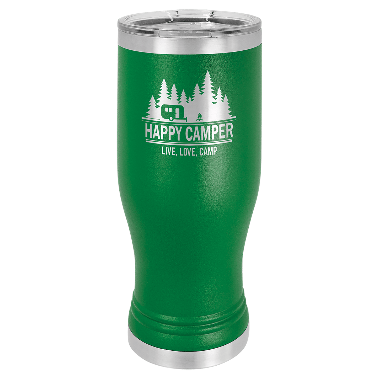 Green Polar Camel 20 oz Pilsner with Clear Lid