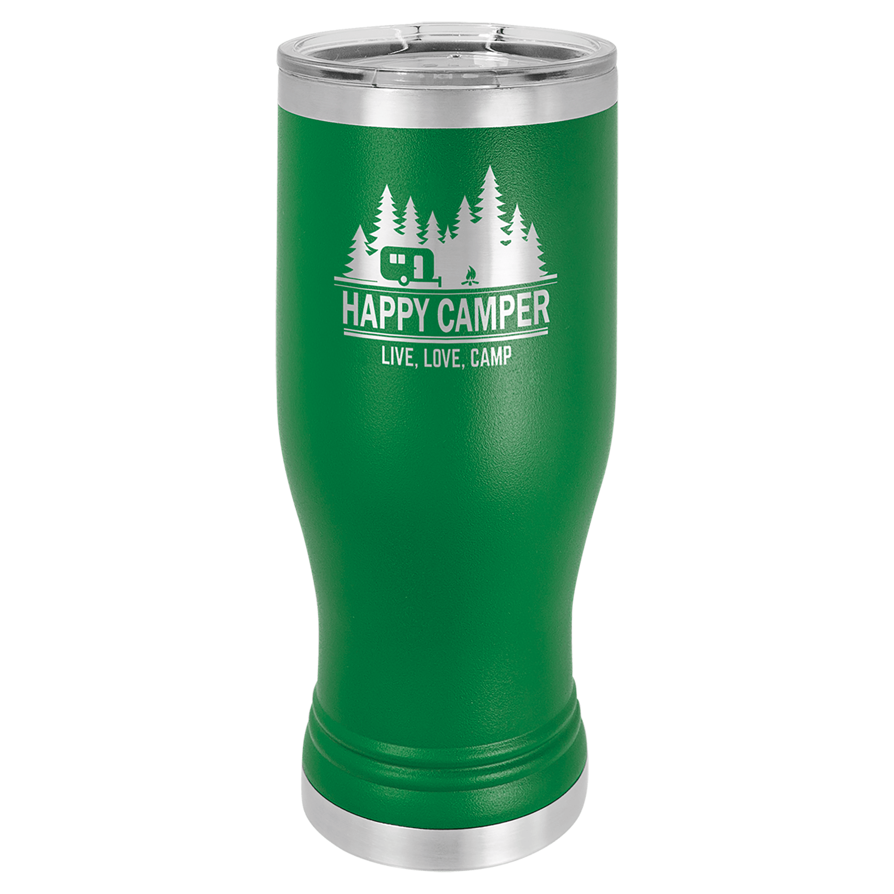 Green Polar Camel 20 oz Pilsner with Clear Lid