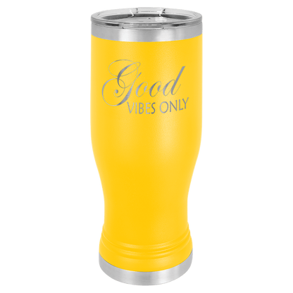 Yellow Polar Camel 20 oz Pilsner with Clear Lid