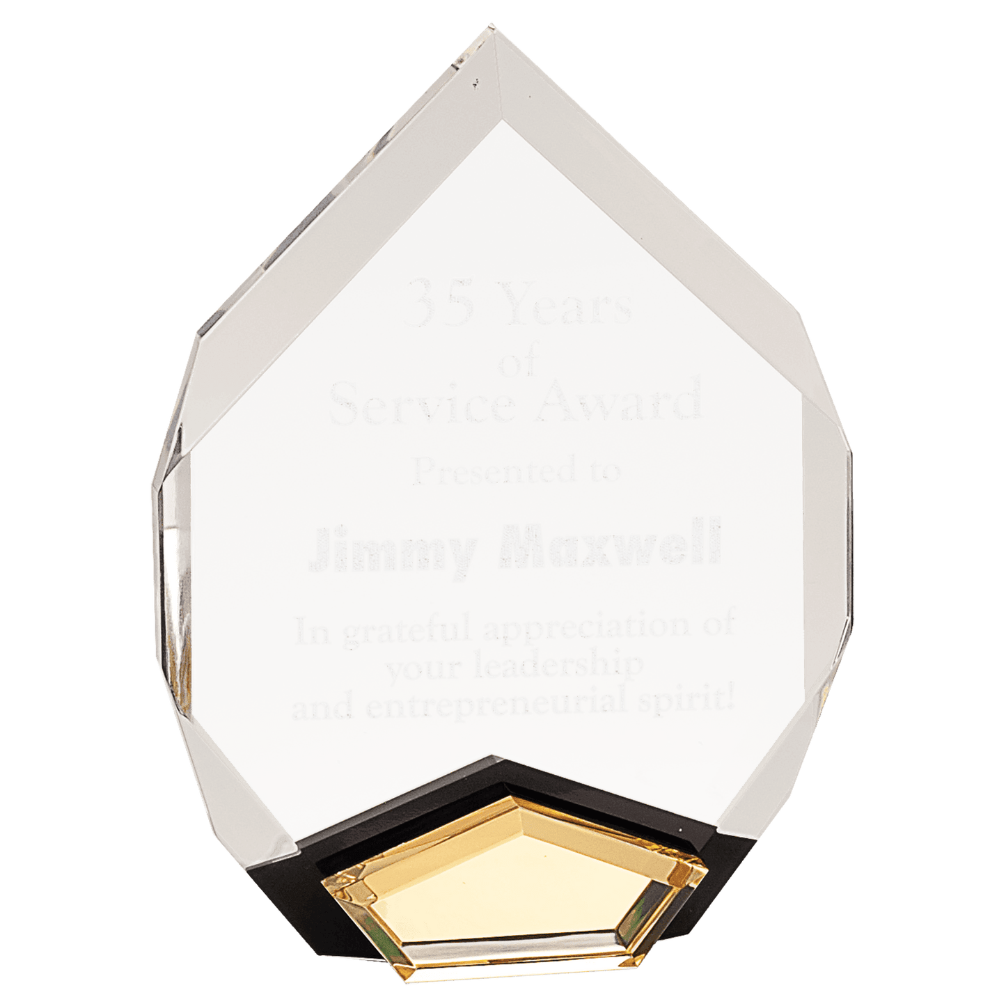 Gold 6" x 8" Marquis Acrylic